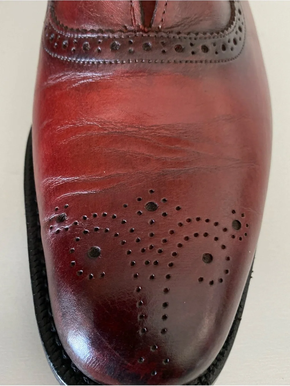 Allen Edmonds polished burgundy